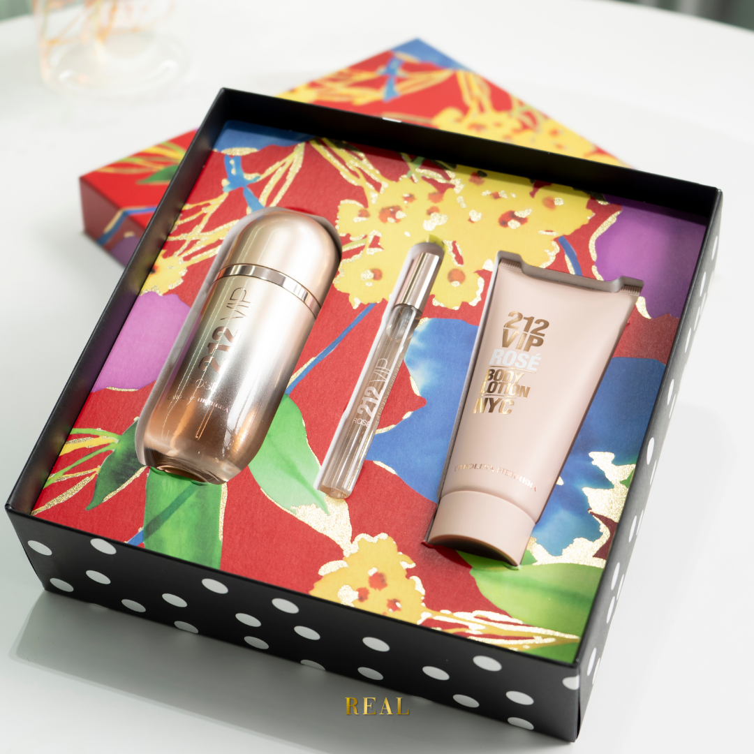 CH Set 212 VIP Rose Eau de Parfum 80ml X3