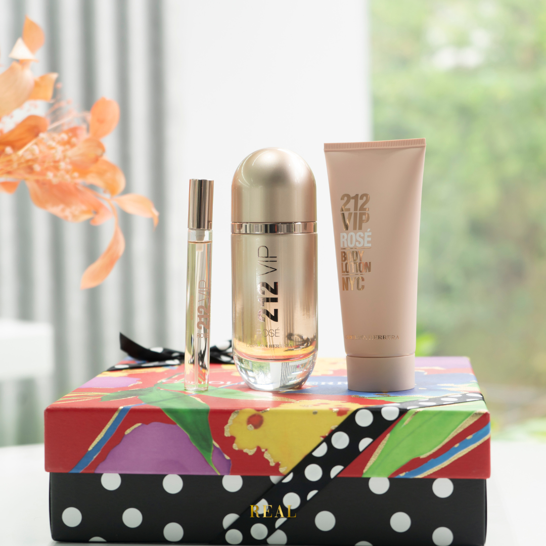 CH Set 212 VIP Rose Eau de Parfum 80ml X3